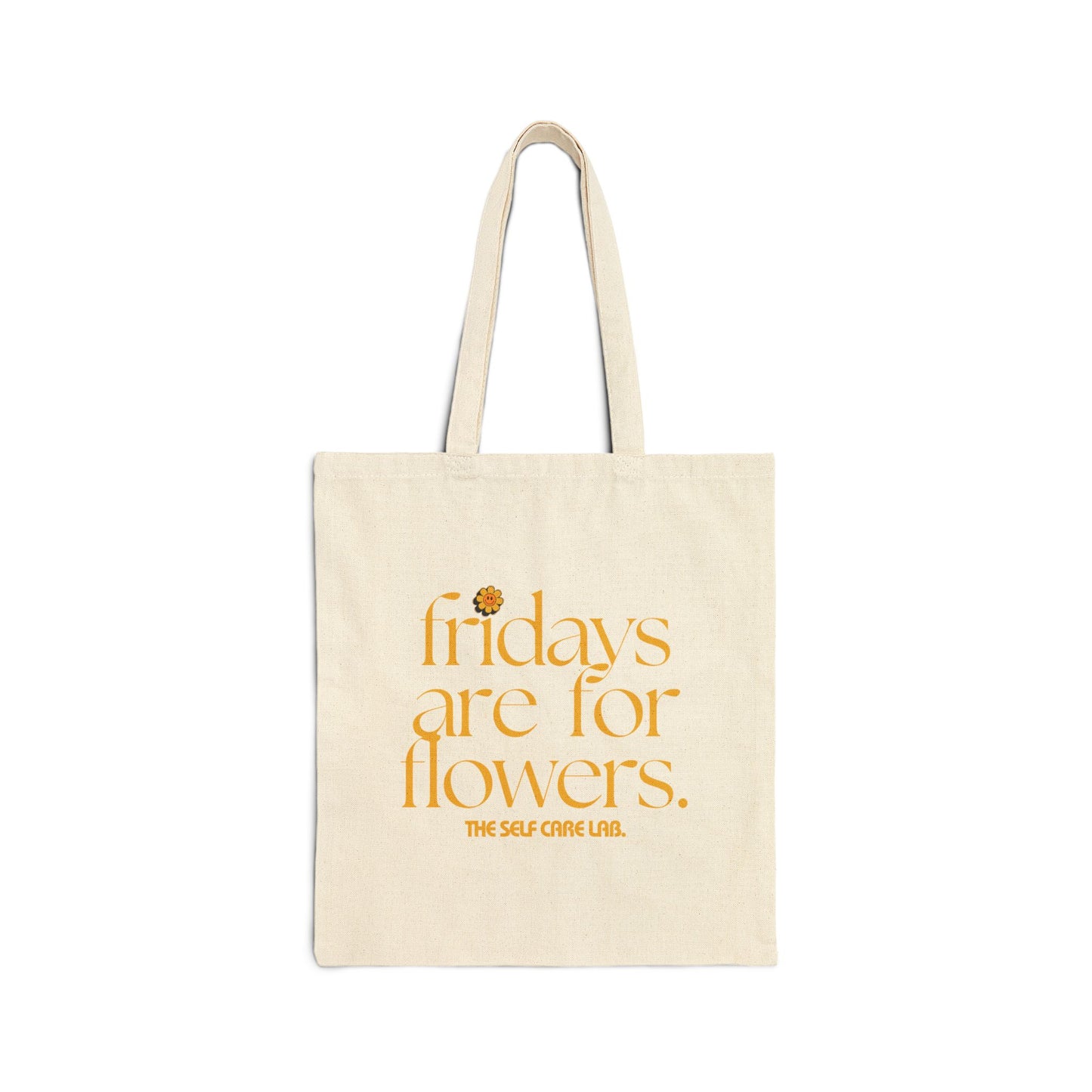 Mustard Flower Friday Canvas Tote Bag