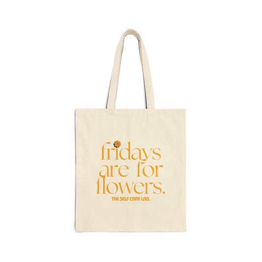 Mustard Flower Friday Canvas Tote Bag